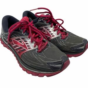 Brooks Glycerin 14 Women’s Running Shoes-Silver Pink Athletic Sneakers